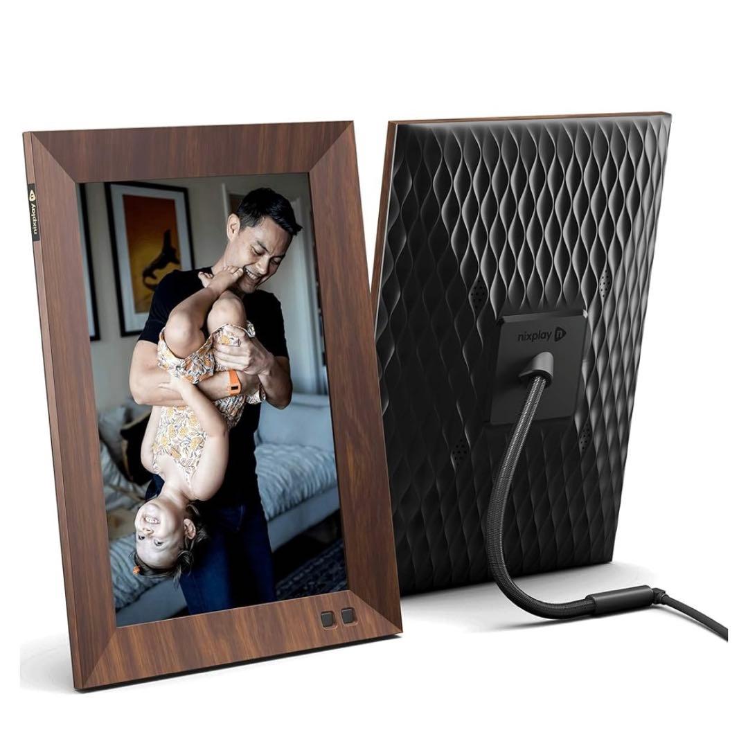 Nixplayスマートデジタルフォトフレーム ウッド調　10.1インチ