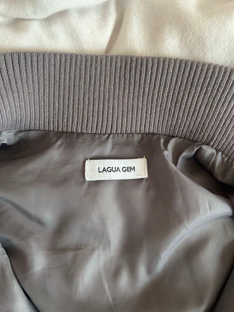 最終値下げLAGUA GEM ファーコート風ジャケット フリーサイズ グレー系