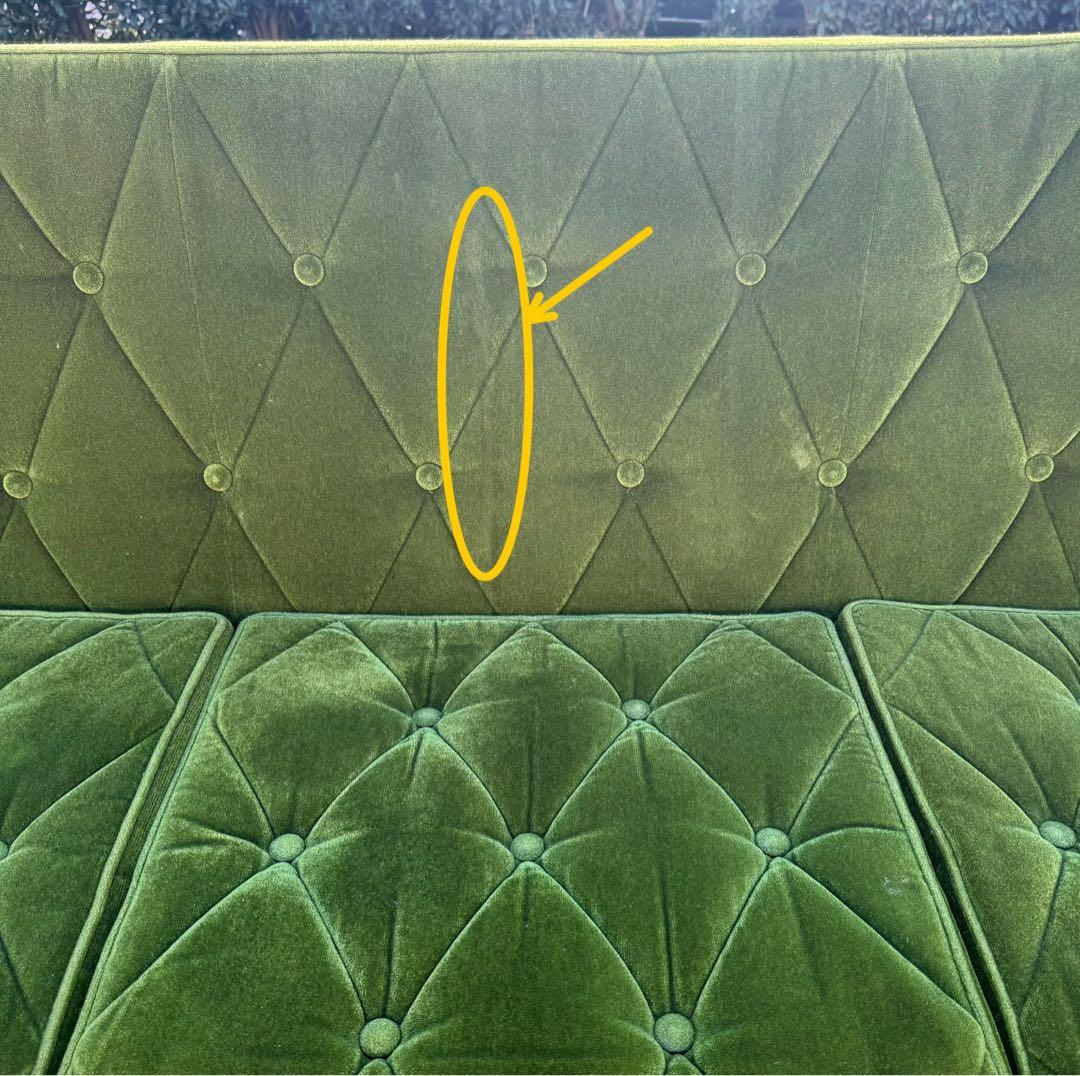 カリモク60 ロビーチェア 3シーター モケットグリーン ソファ 日本製