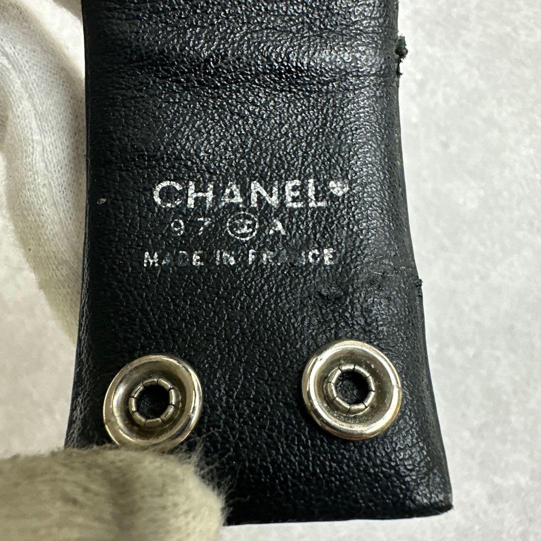 CHANEL シャネル バングル ブレスレット マトラッセ ココマーク ブラック
