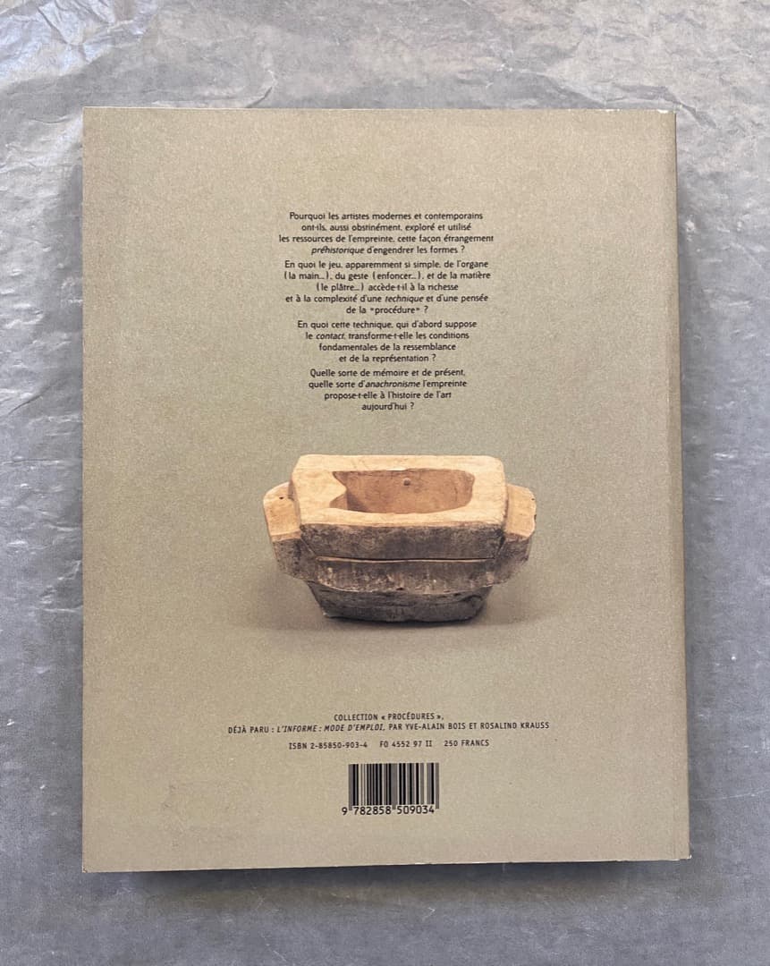 ディディ＝ユーベルマン『痕跡展（L'empreinte）』カタログ、1997年。