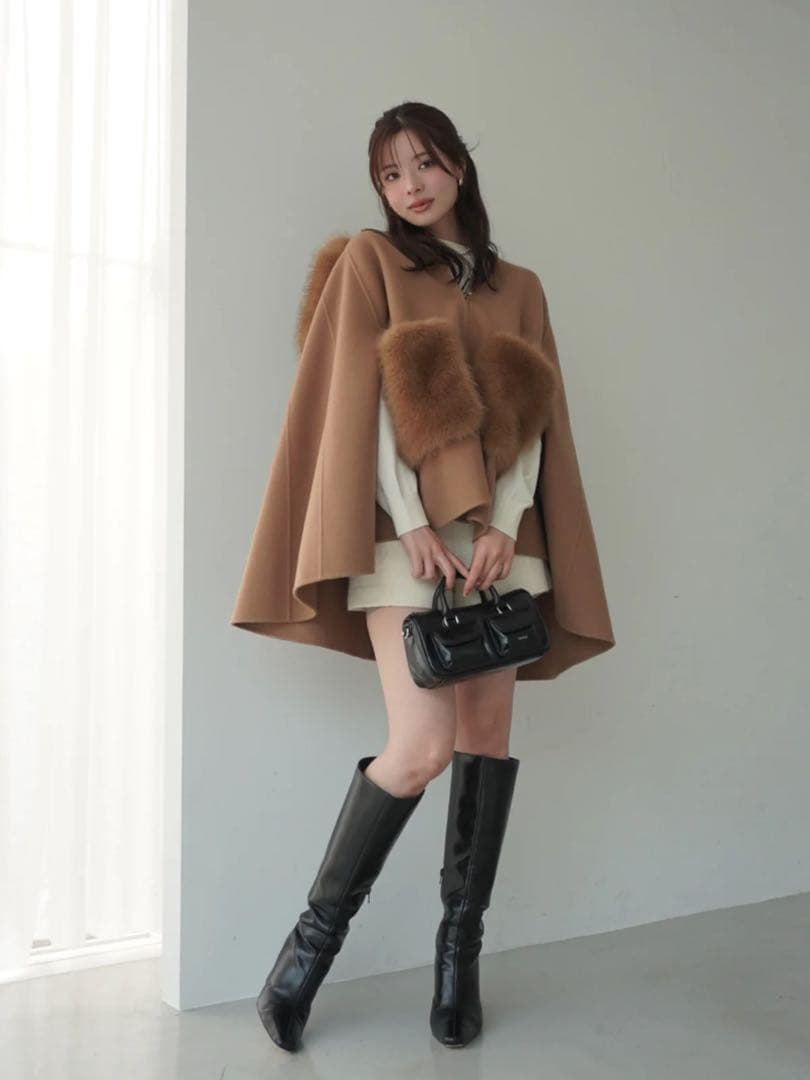 eimy istoire ファーポケットマントコート