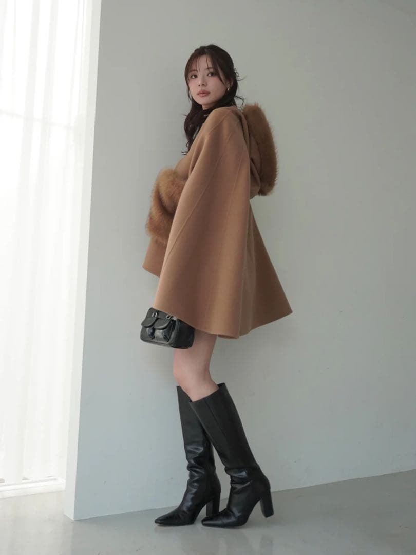 eimy istoire ファーポケットマントコート