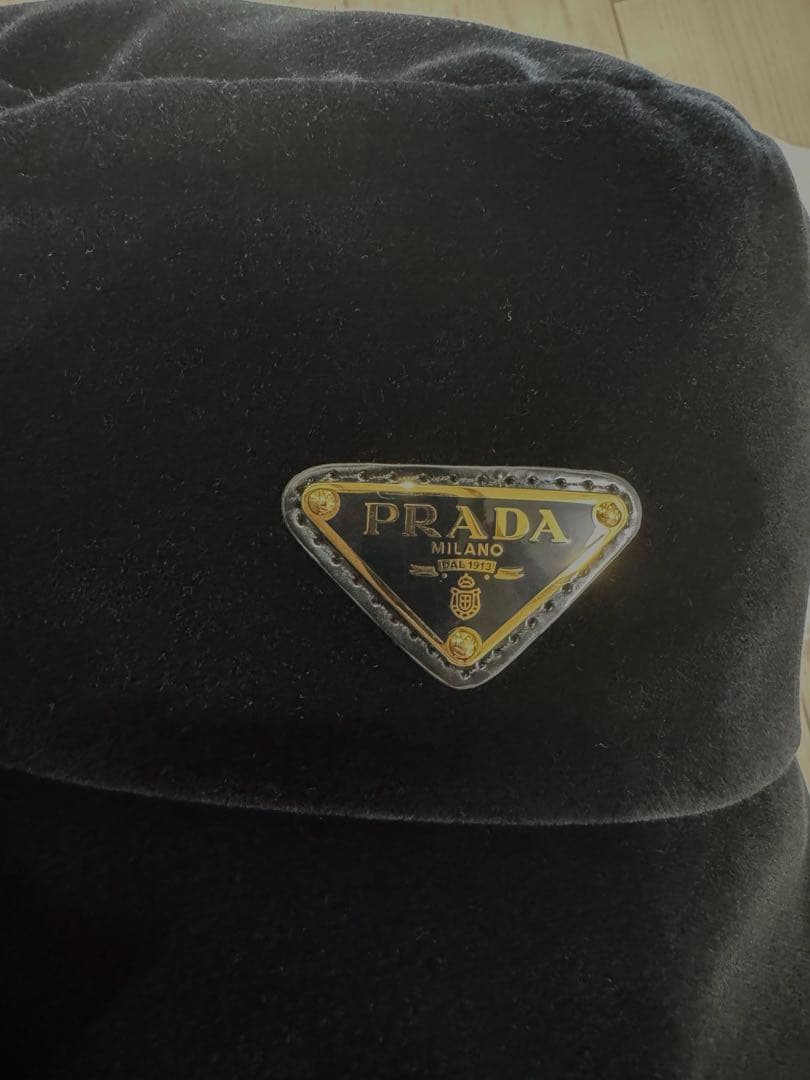 プラダ バケットハット ブラック ベルベット