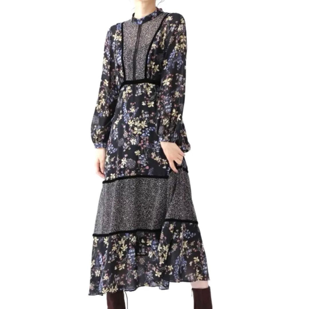 未使用 JILL STUART ジルスチュアート ミックスフラワー ワンピース