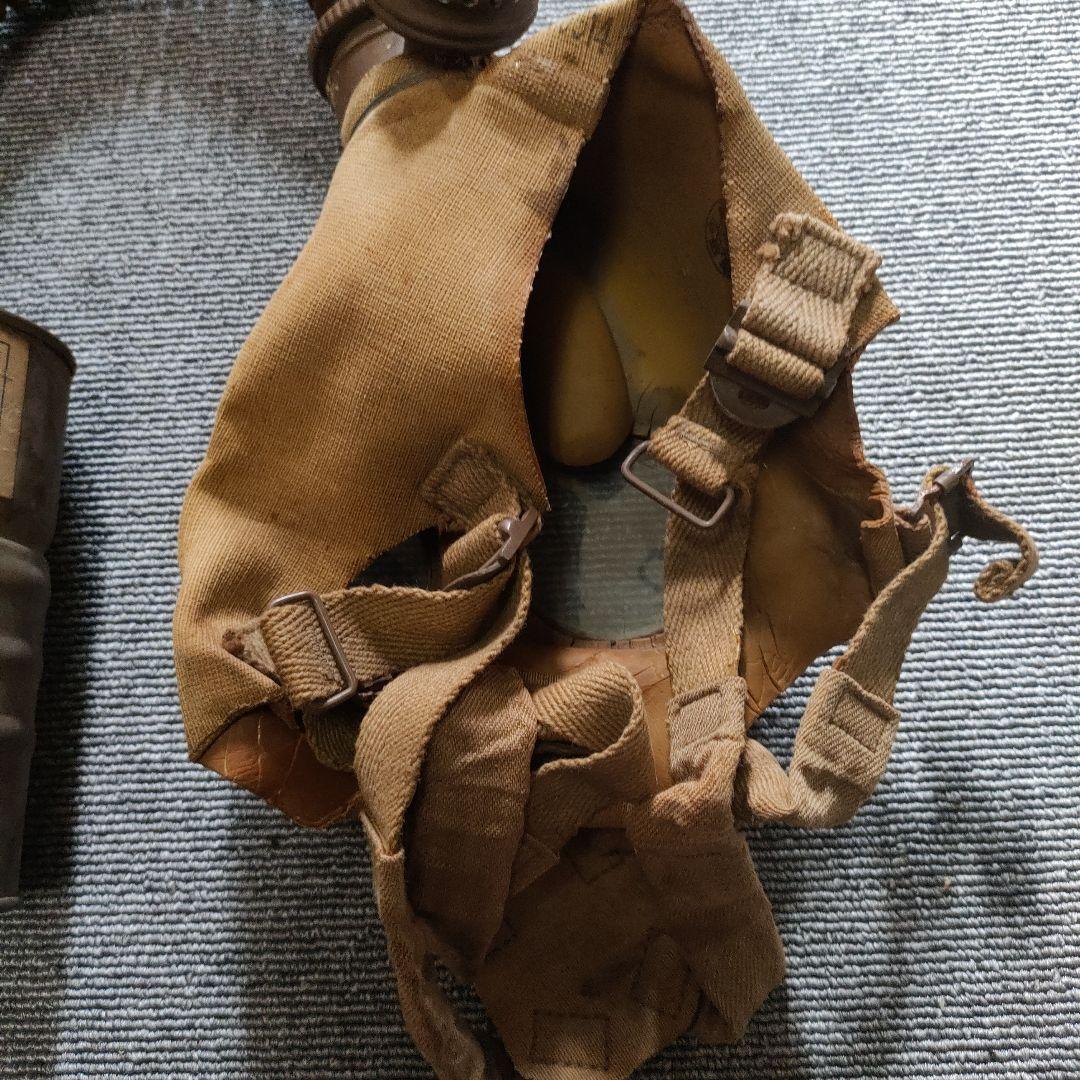 防毒面　防毒マスク　日本製 ガスマスク レンズ　昭和　アンティーク　レトロ　戦争