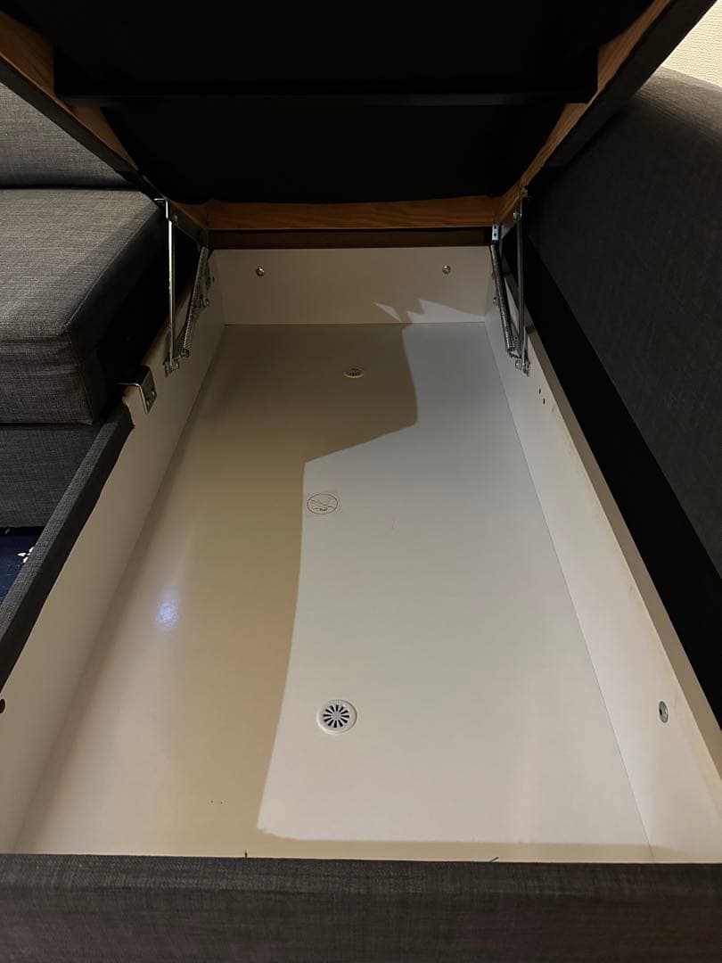 【直接引取限定】フリーヘーテン グレー IKEA ソファベッド ダブルベッド