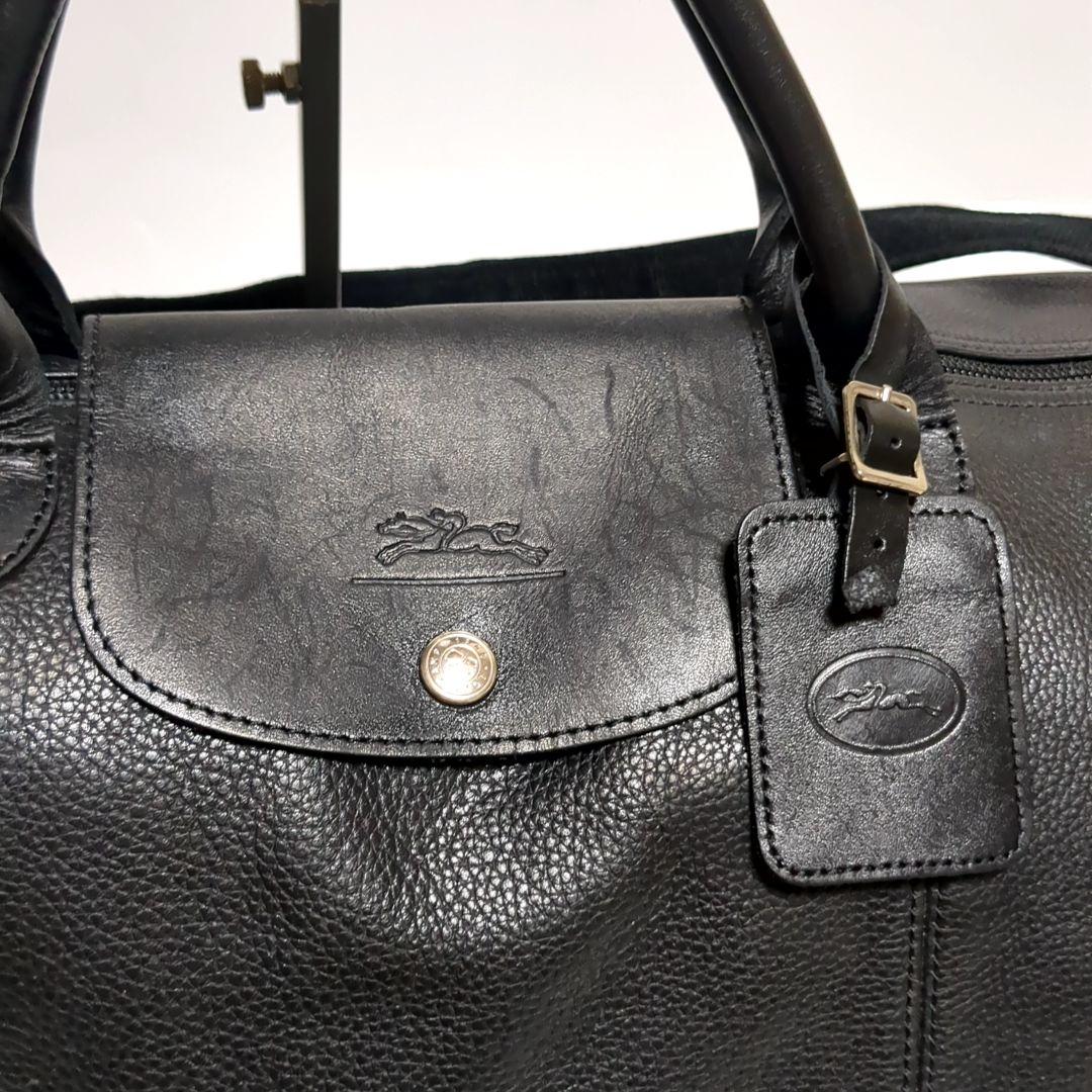 ✨ロンシャン✨プリアージュ キュイール トートバッグ 2way レザー ブラック