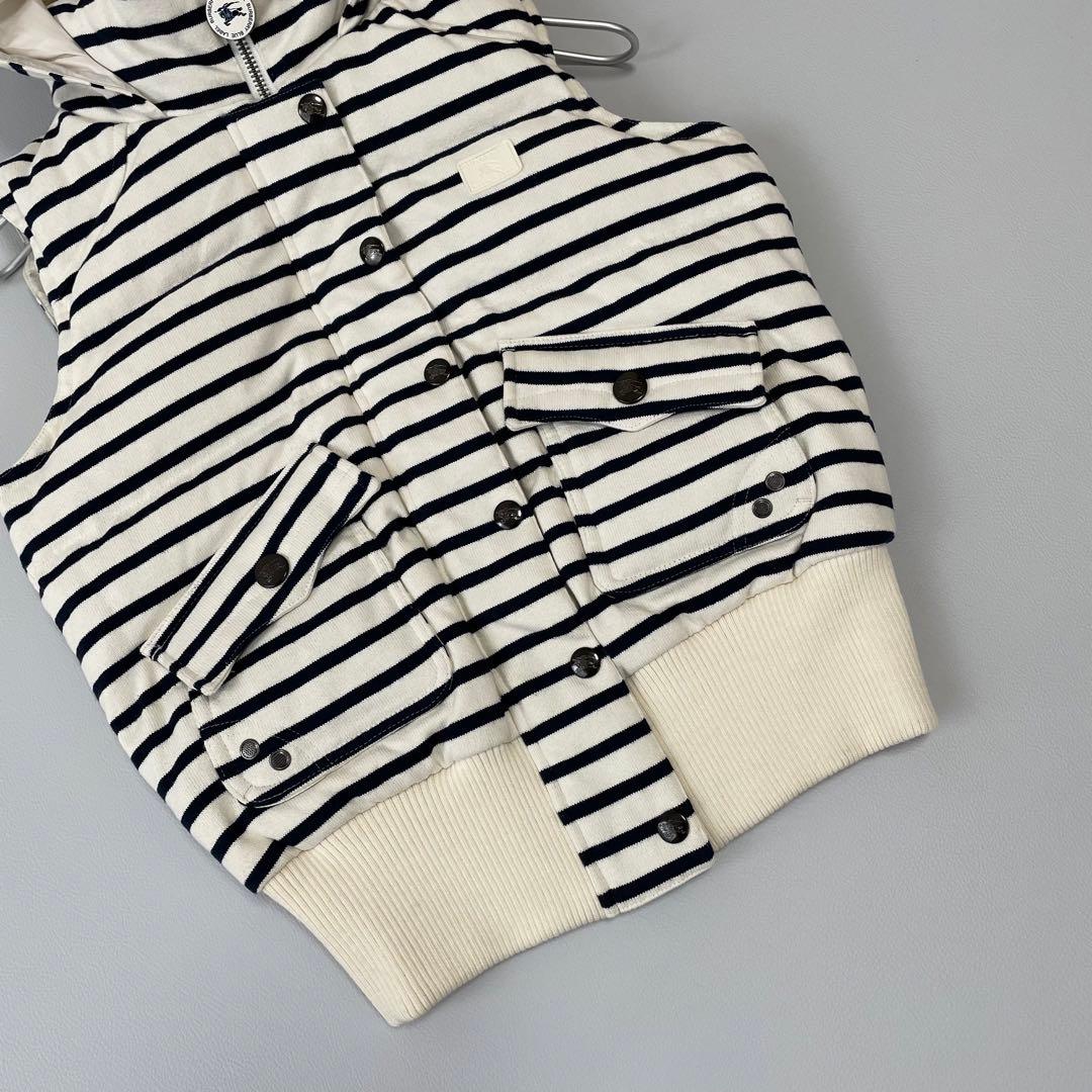 美品✨バーバリーブルーレーベル リバーシブル ダウンベスト 水鳥天然羽毛 M