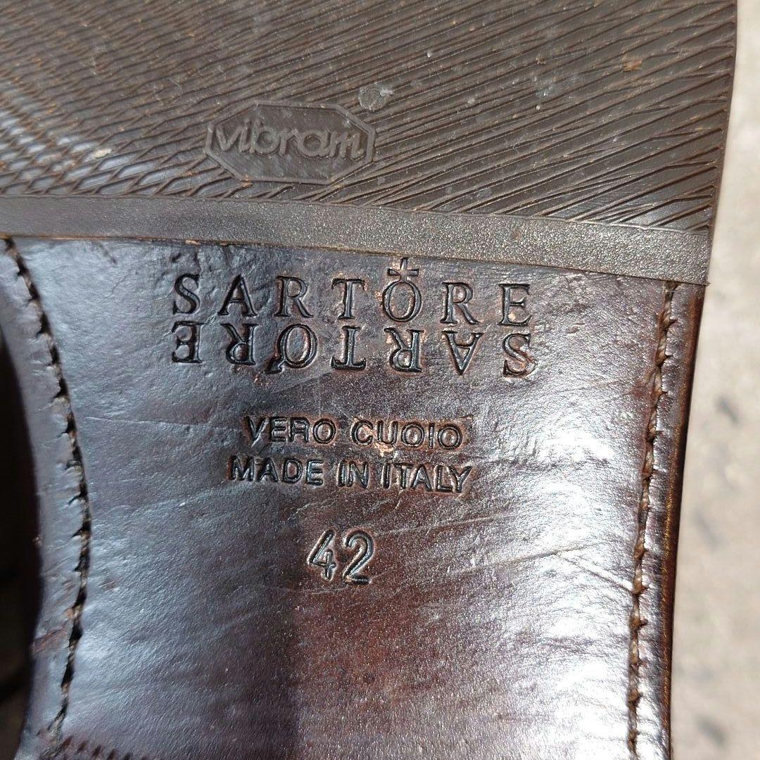 美品SARTORE　サルトル　レザーシューズ　ドレスシューズ　42　イタリア製