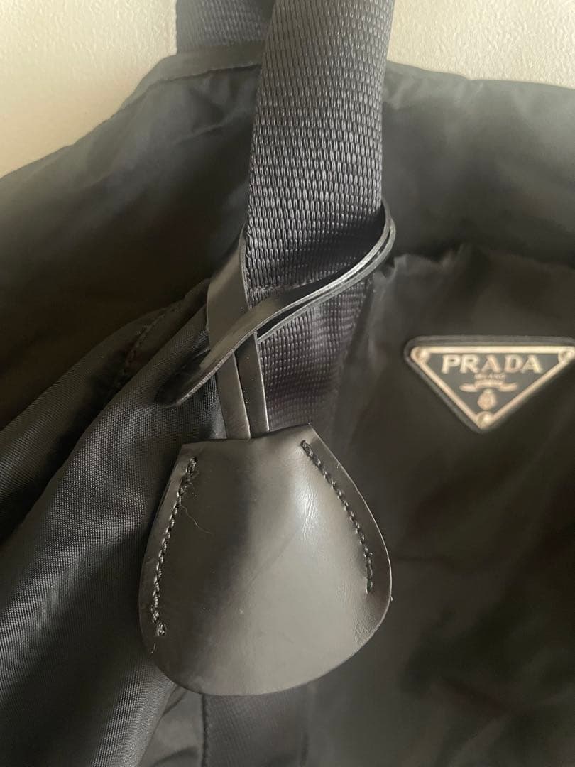 PRADA ボストンバッグ ブラック 三角ロゴ ナイロン 大容量 ゴルフバッグ