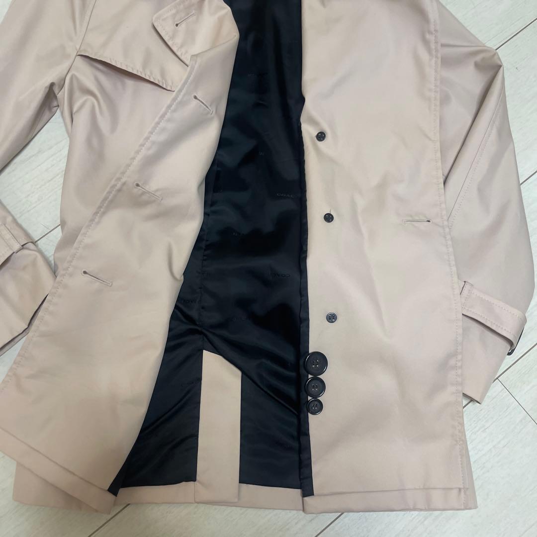 美品COACH サーモンピンクた・トレンチコート