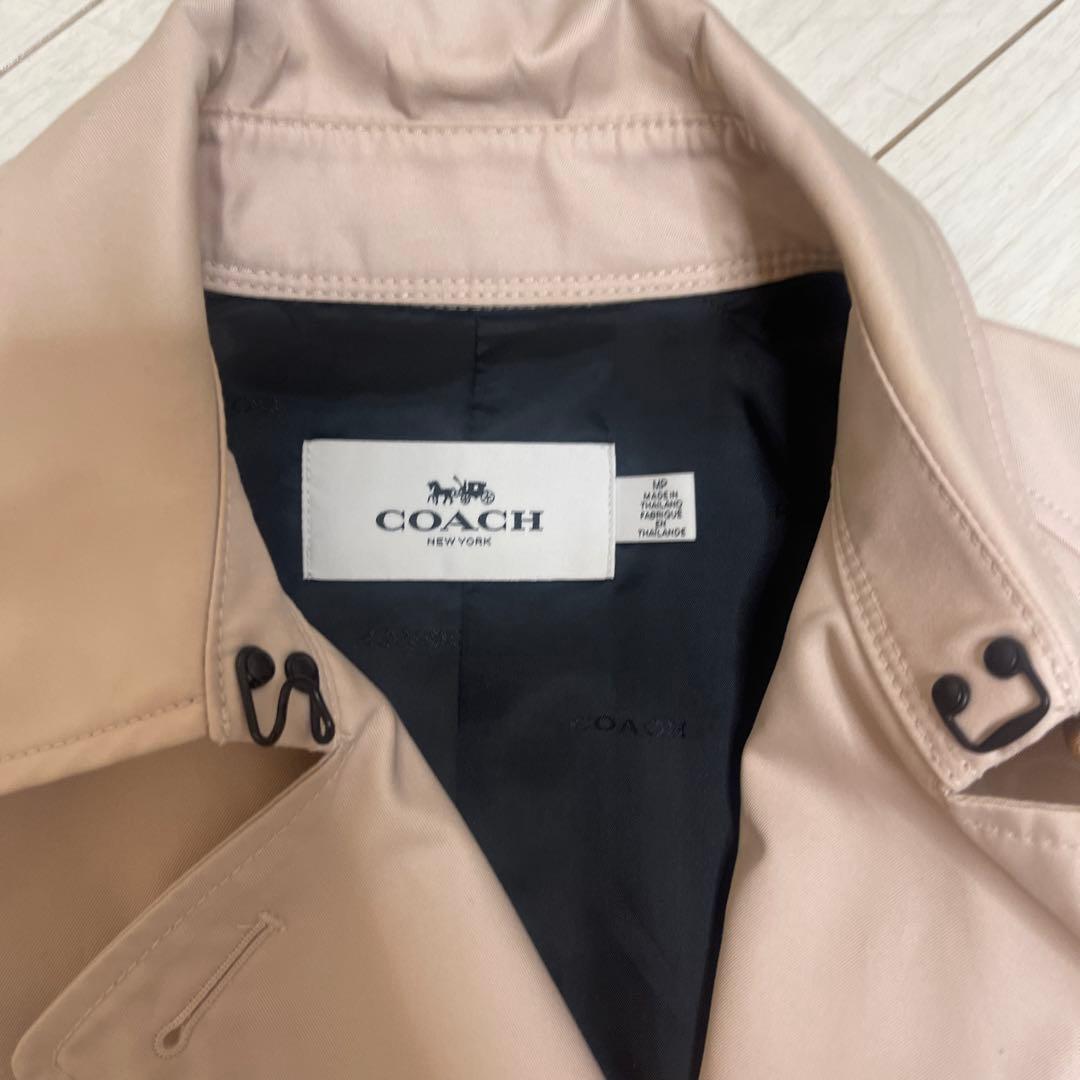 美品COACH サーモンピンクた・トレンチコート