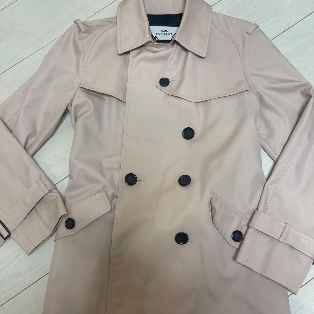 美品COACH サーモンピンクた・トレンチコート