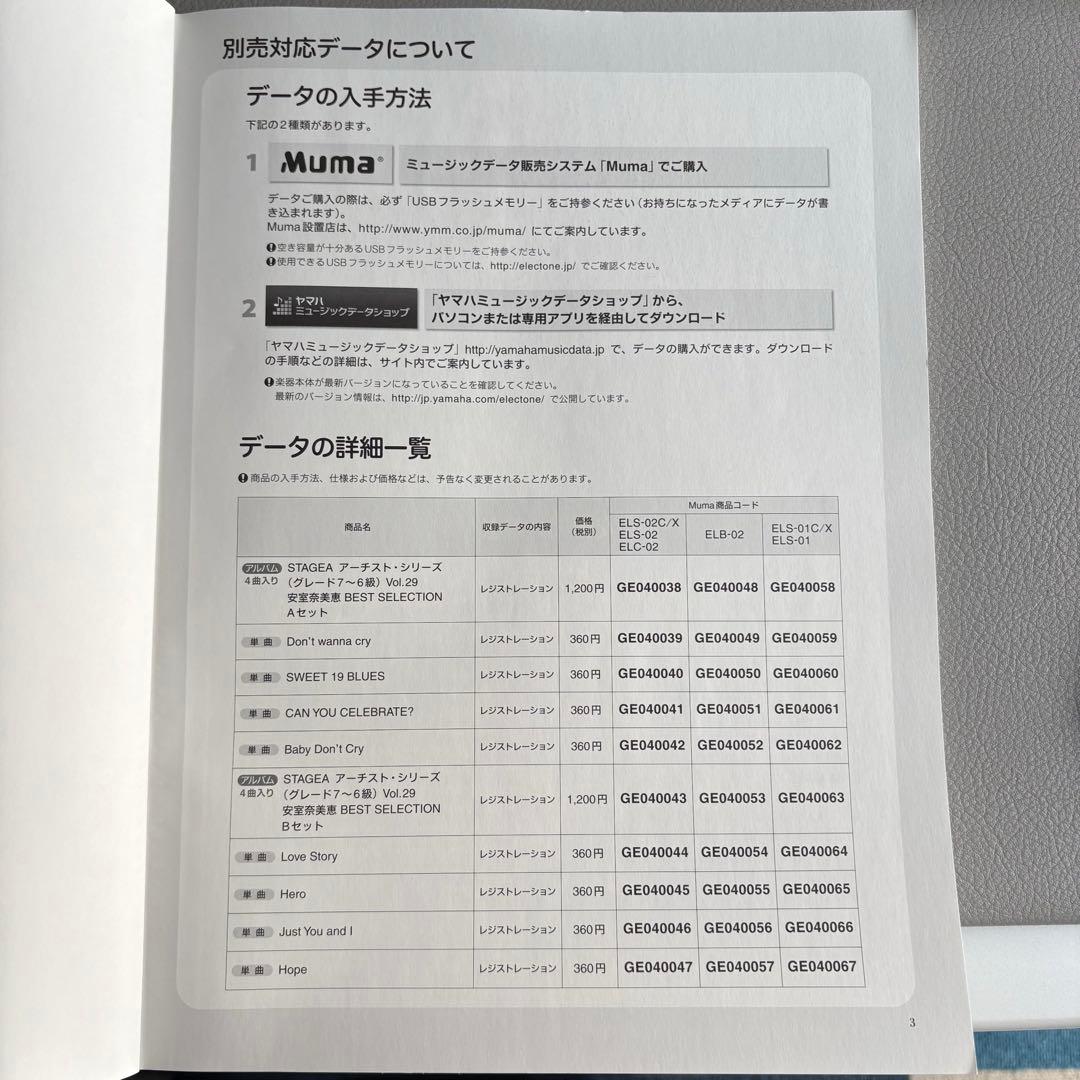 ★ステージア全曲データ付★安室・米津・YOASOBI３冊セット★エレクトーン楽譜