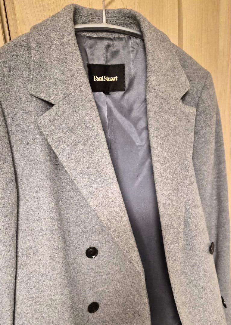 Paul Stuart　ウール カシミア ロングコート グレー