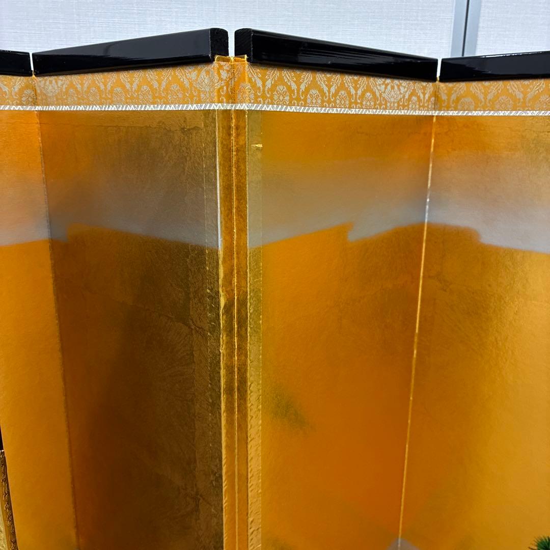 reⅠuお雛様金屏風 鶴、梅、松　超特特大