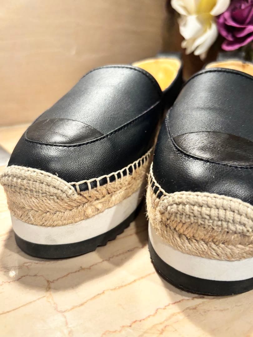 JILL SANDER navy★ウェーブソールウェッジシューズ36