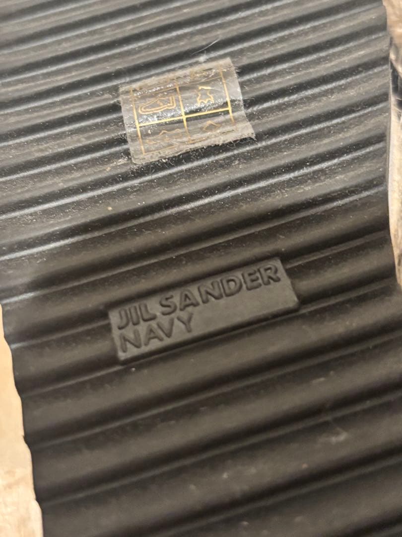 JILL SANDER navy★ウェーブソールウェッジシューズ36