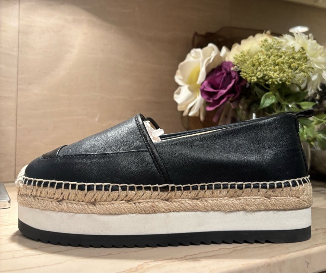 JILL SANDER navy★ウェーブソールウェッジシューズ36