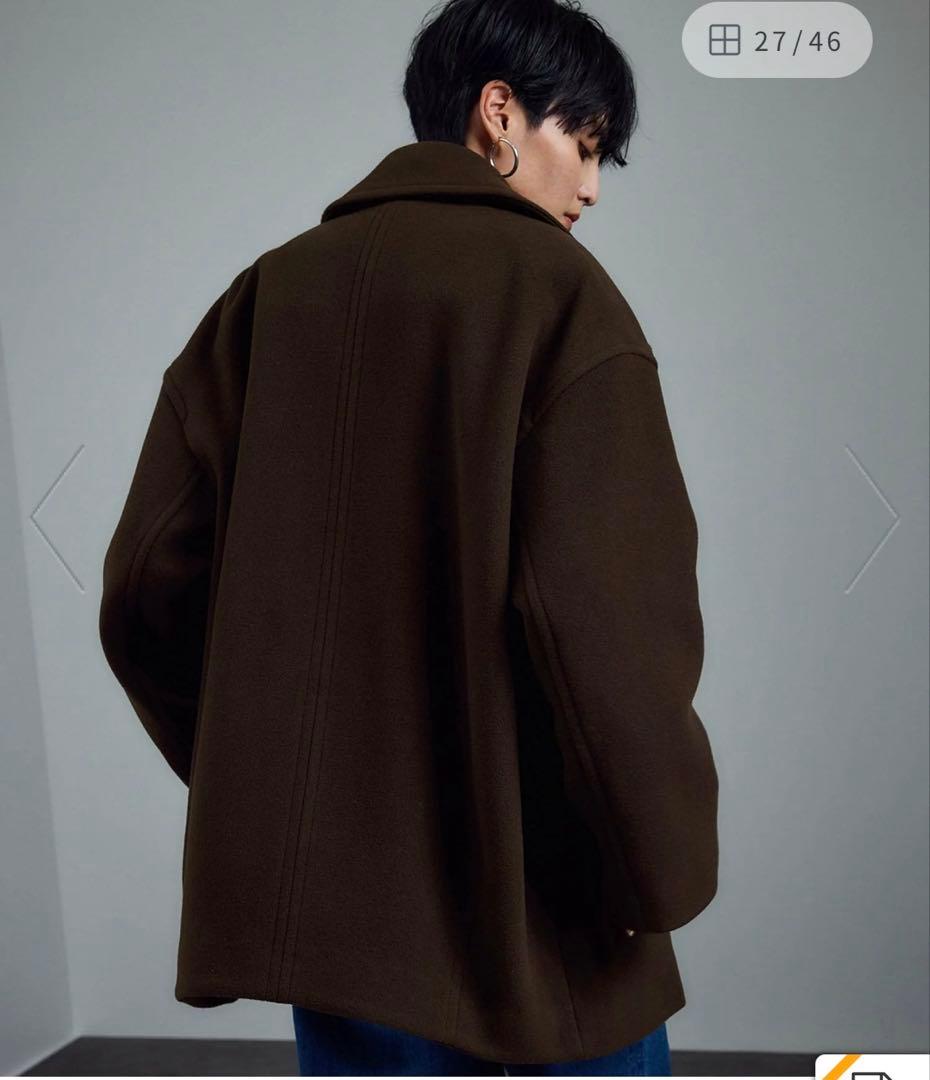 [期間限定価格]MANTECOウールPコート　ブラウンＳ