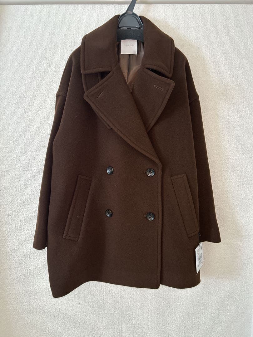 [期間限定価格]MANTECOウールPコート　ブラウンＳ