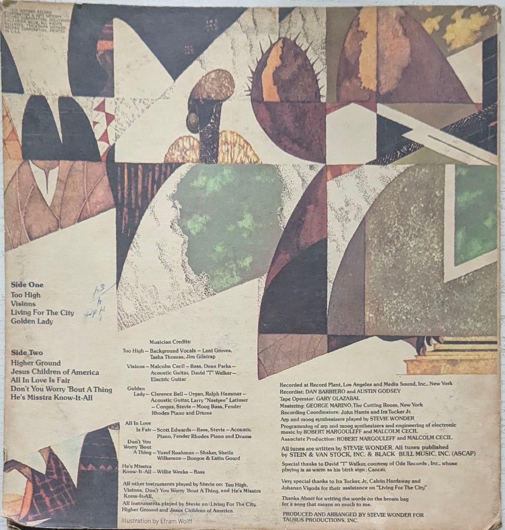 Stevie Wonder Innervisions レコード