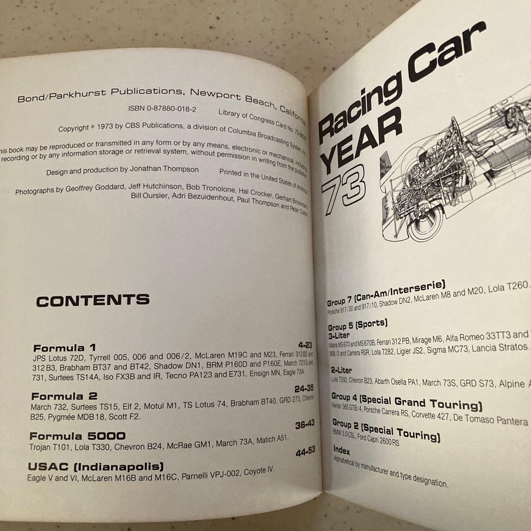 洋書 RACING CAR YEAR 73
