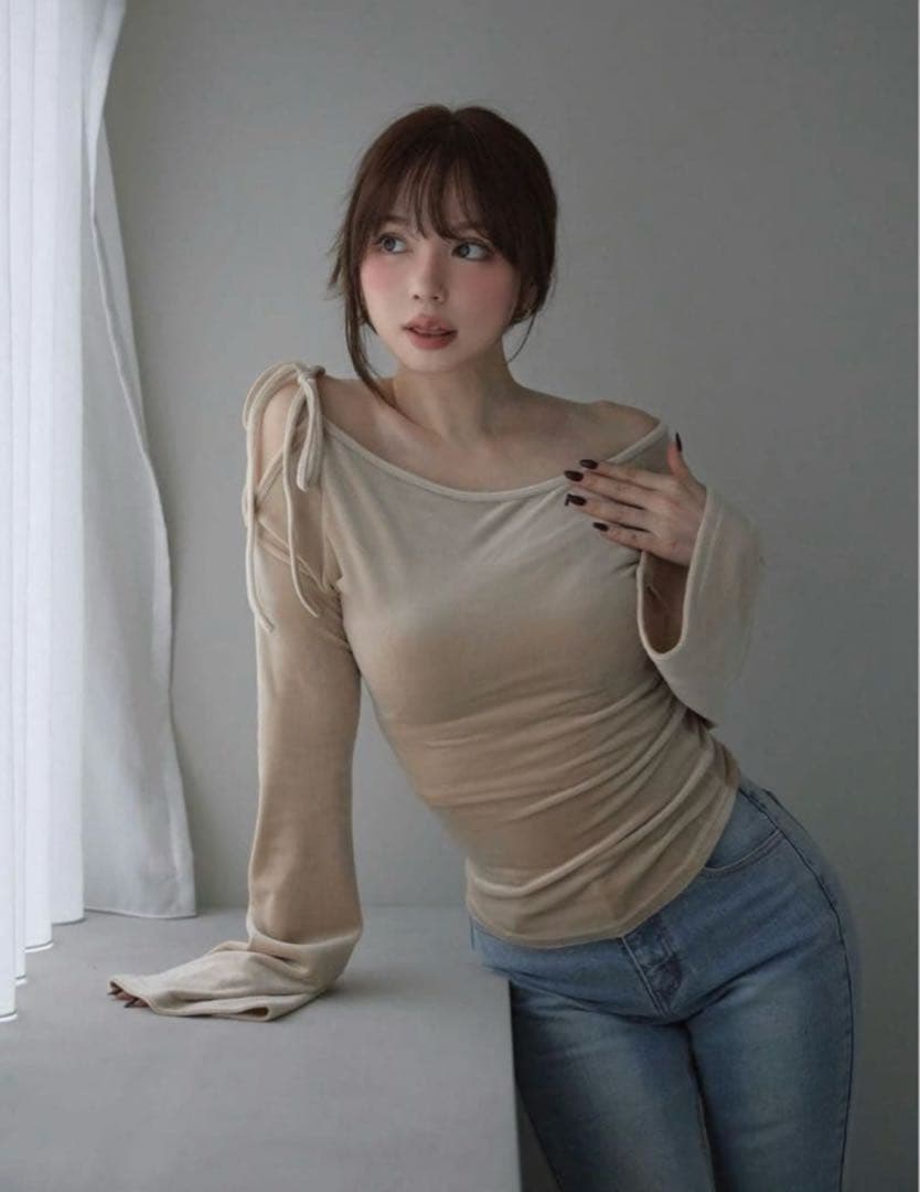 andmary　AM1552　Ruth velour tops