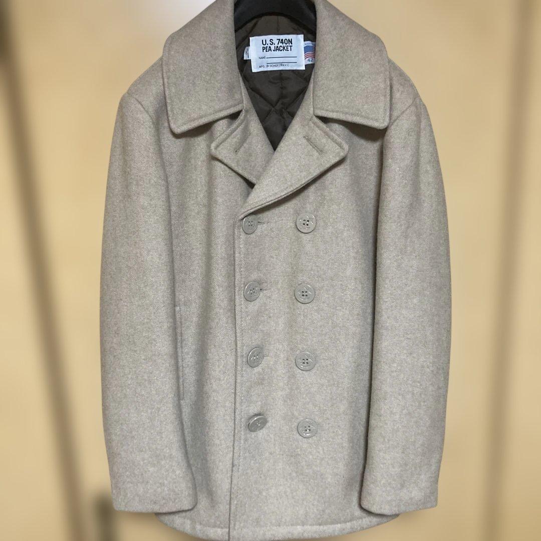 ショット　Pコート　希少サイズ42 ベージュ　美品　値下げ