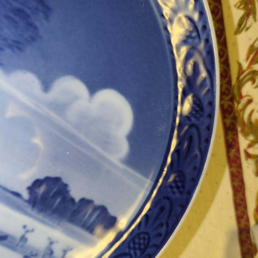 ロイヤルコペンハーゲン・イヤープレート1934 青い風景画の皿