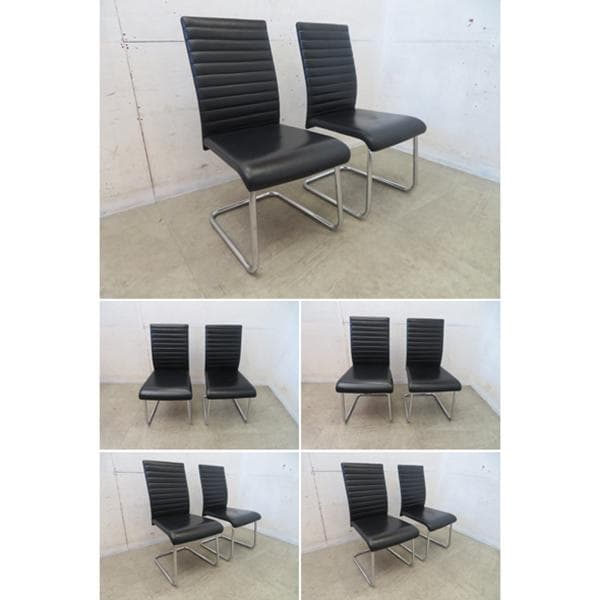 美品■IDC大塚家具■ロナルドシュミット■本革■ダイニングチェア■2脚セット■