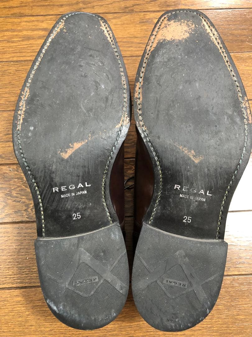 REGAL リーガル ドレスシューズ ストレートチップ ブラウン 25.0