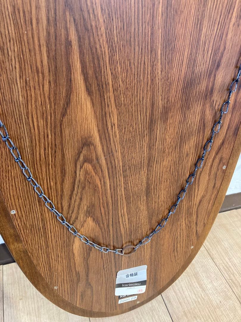 カリモク　オーバル ウォールミラー 壁掛け鏡