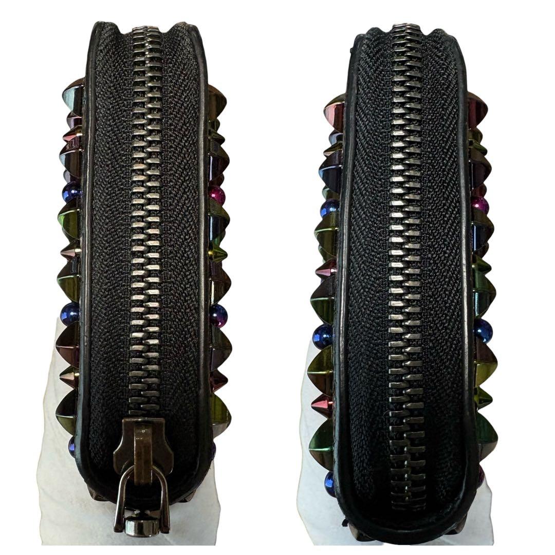 美品 クリスチャンルブタン パネトーネ マルチカラー ラウンドファスナー