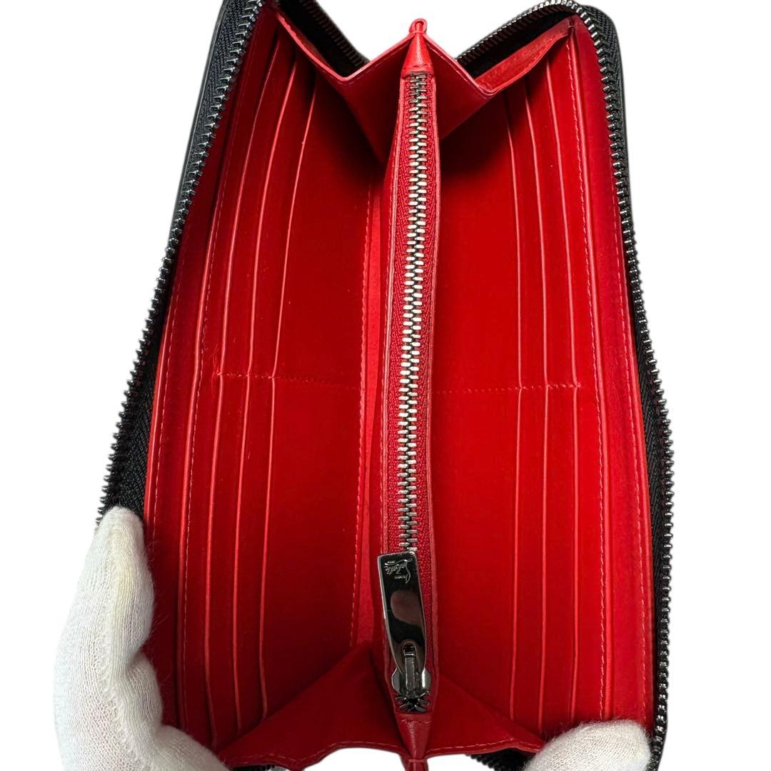 美品 クリスチャンルブタン パネトーネ マルチカラー ラウンドファスナー