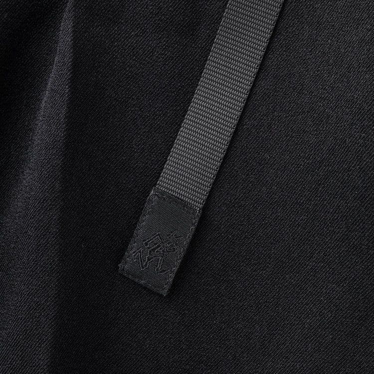 Begin別注 超キレイに穿けるテーパードスラックス ウールタッチ　ブラック　M