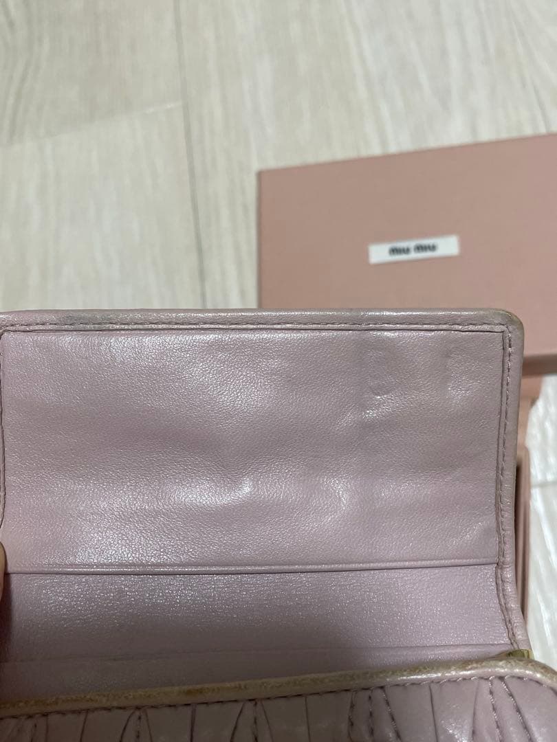 miu miu ピンク レザー キーケース