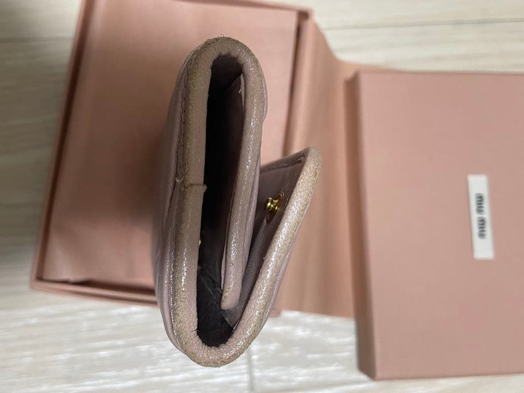 miu miu ピンク レザー キーケース