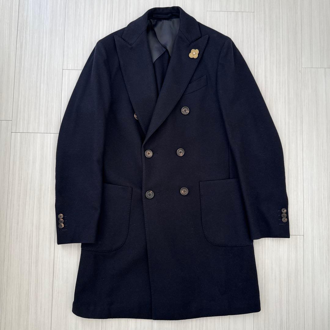 【極美品】LARDINI　ダブルブレストチェスターコート　46