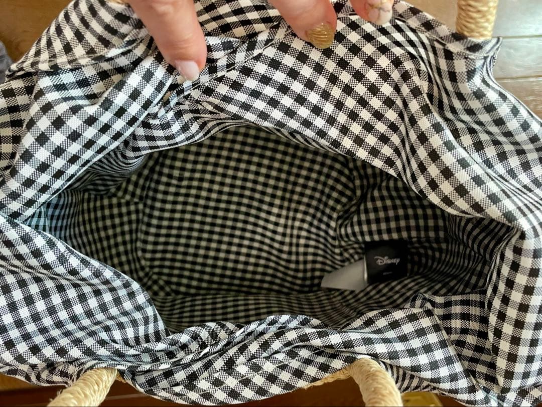 ミッキー　スパンコールかごバッグ