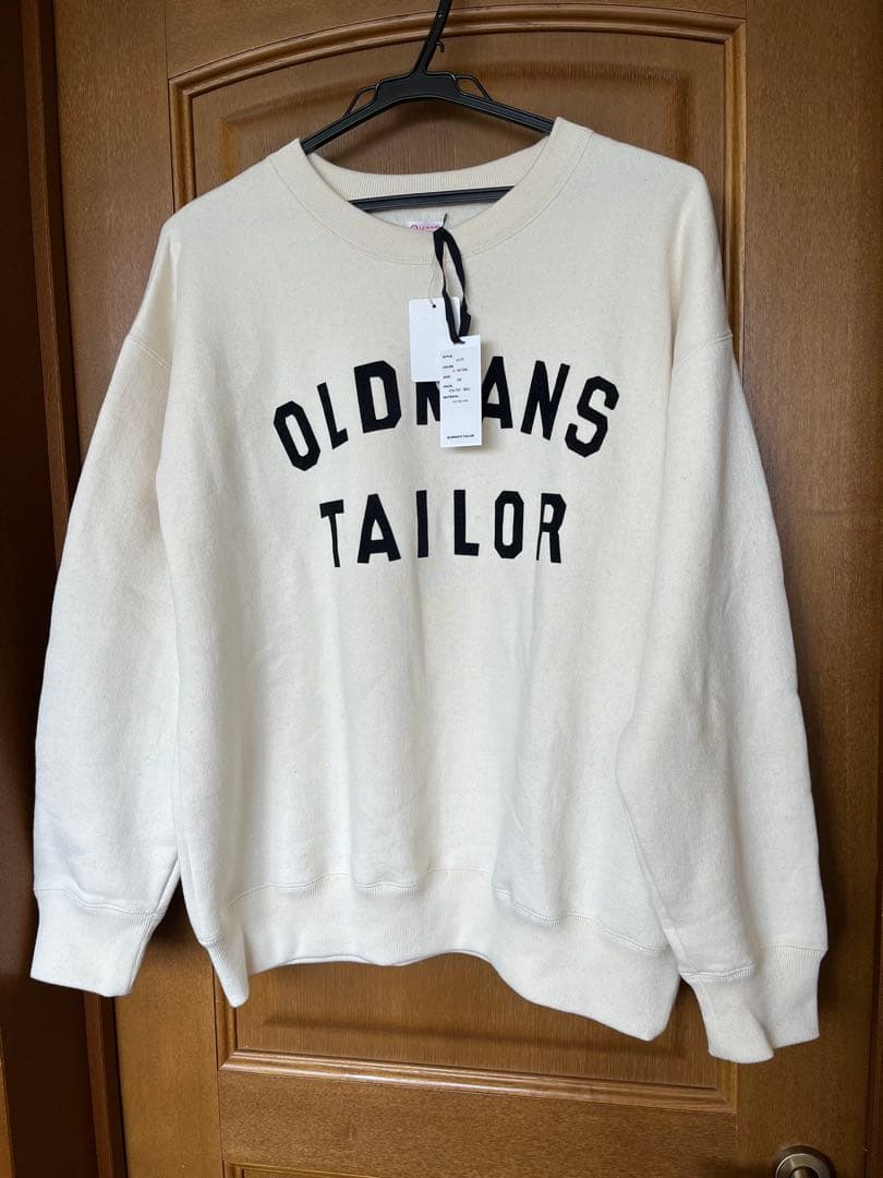 OLDMAN'STAILOR コットンフロッキープリント起毛スウェット