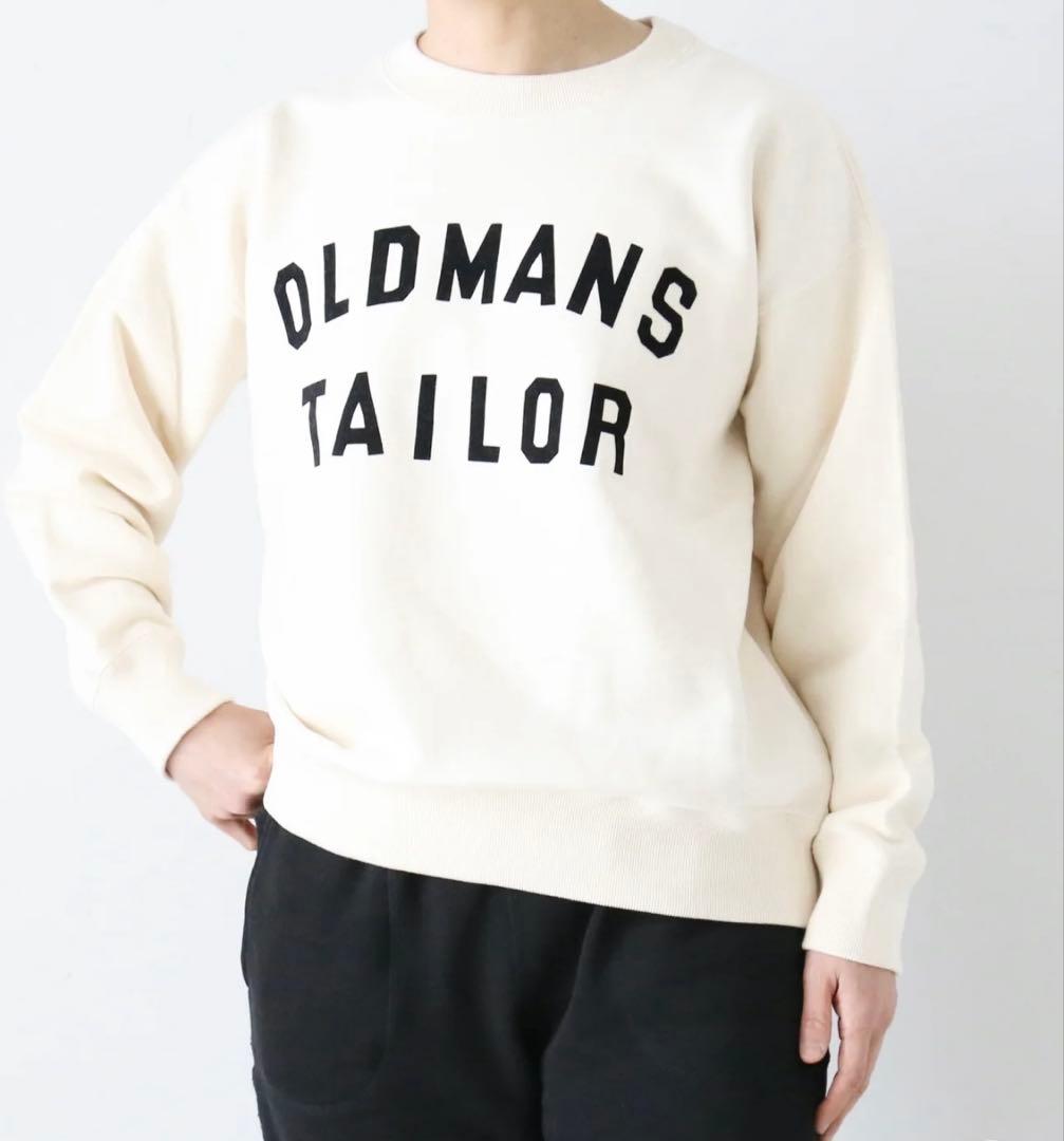 OLDMAN'STAILOR コットンフロッキープリント起毛スウェット