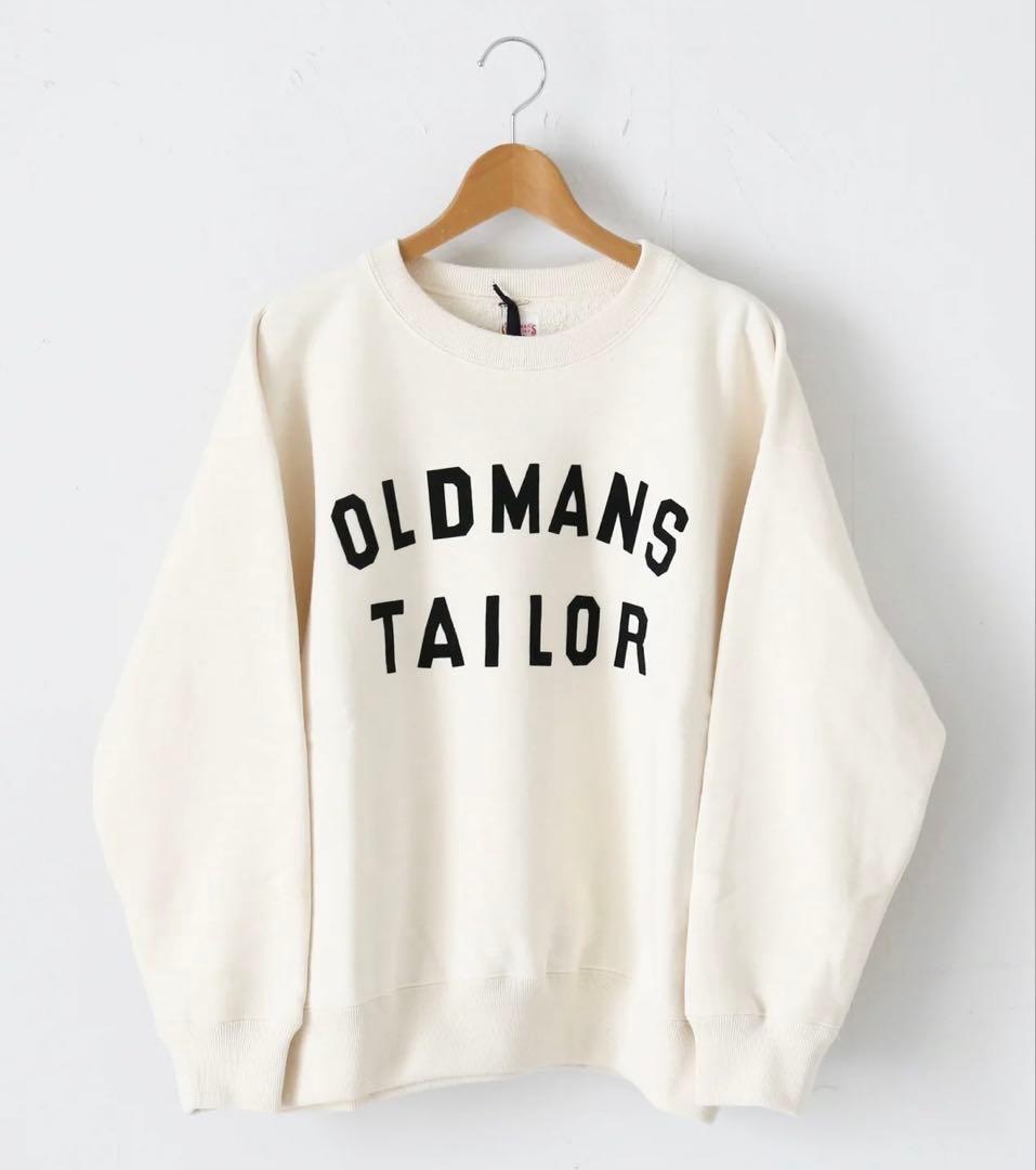 OLDMAN'STAILOR コットンフロッキープリント起毛スウェット