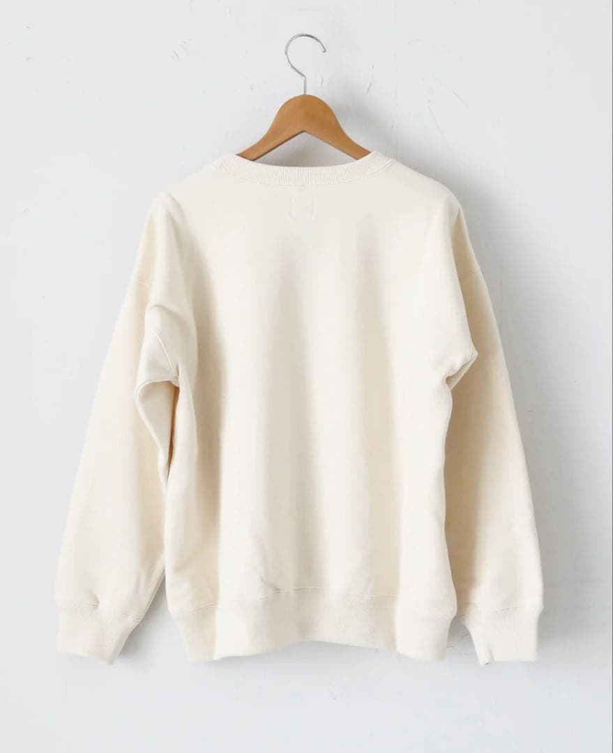 OLDMAN'STAILOR コットンフロッキープリント起毛スウェット