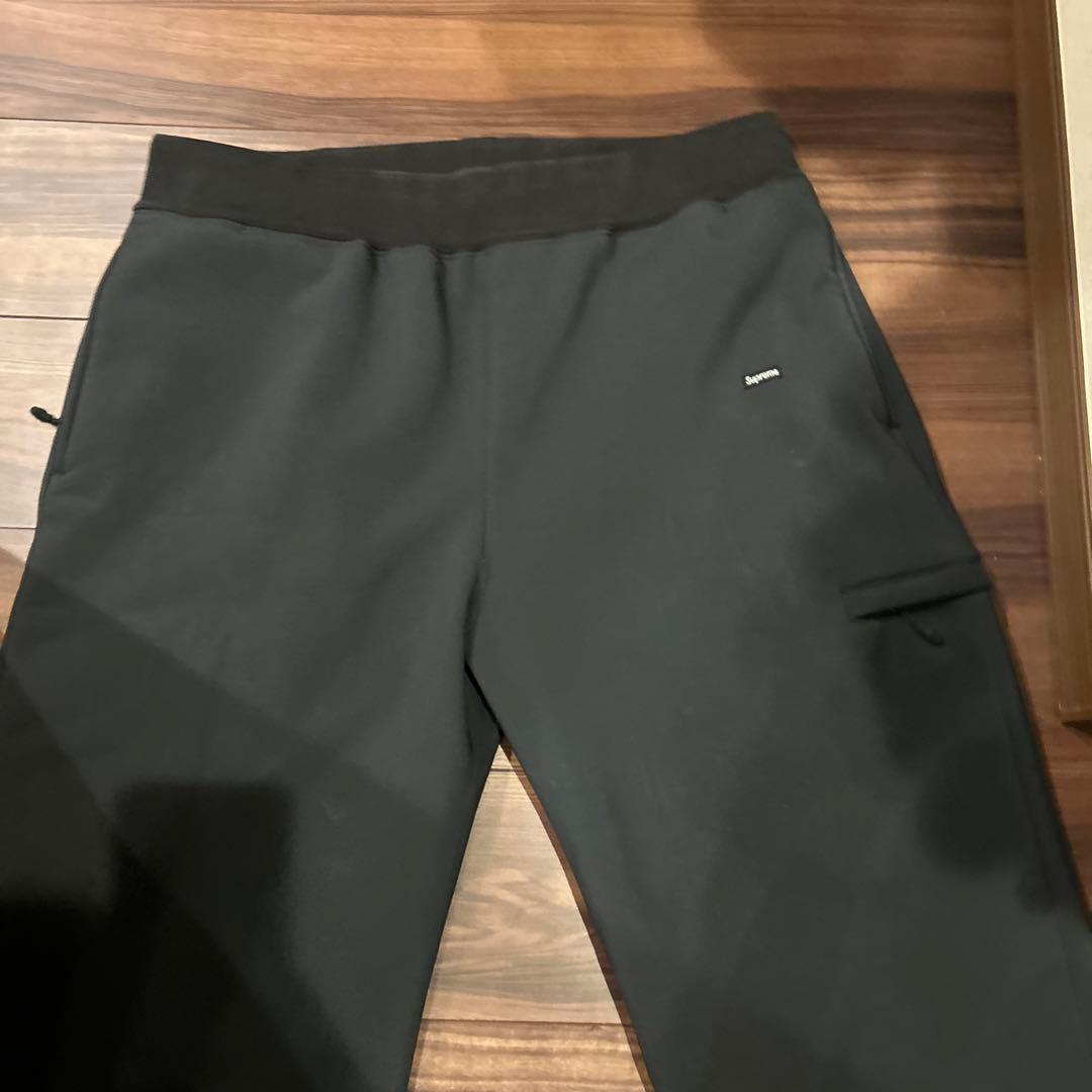 Supreme ブラック スウェットパンツ　ウィンドストッパー