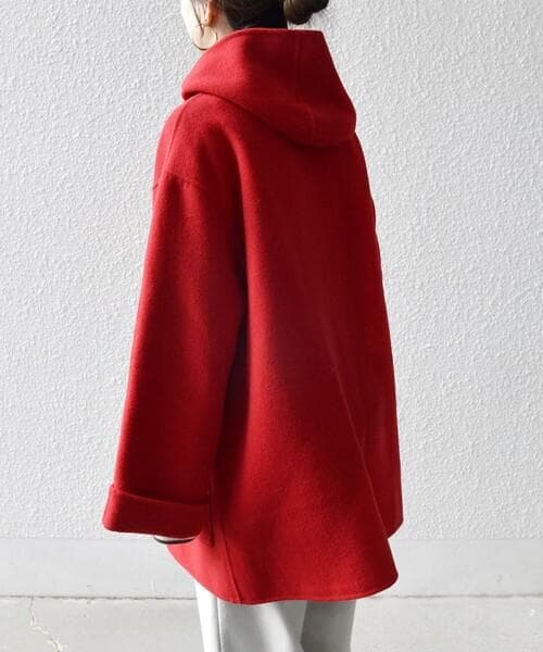 SHIPS any リバー フーデッド Aライン ミドル コート アウター