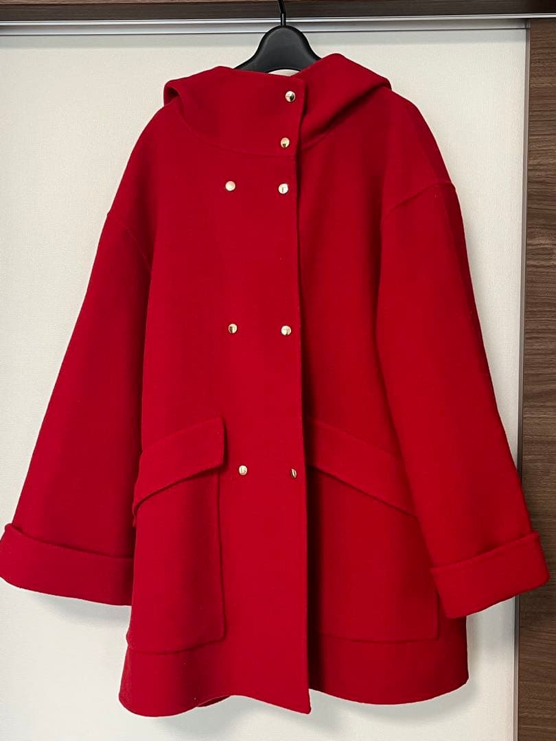 SHIPS any リバー フーデッド Aライン ミドル コート アウター