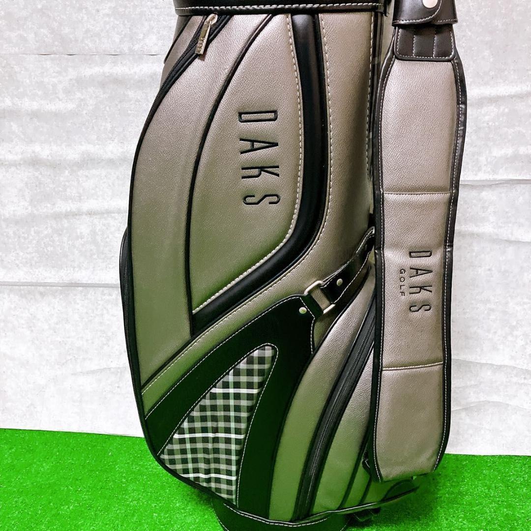 DAKS ゴルフ キャディバッグ チェック柄 9型 46インチ対応 美品