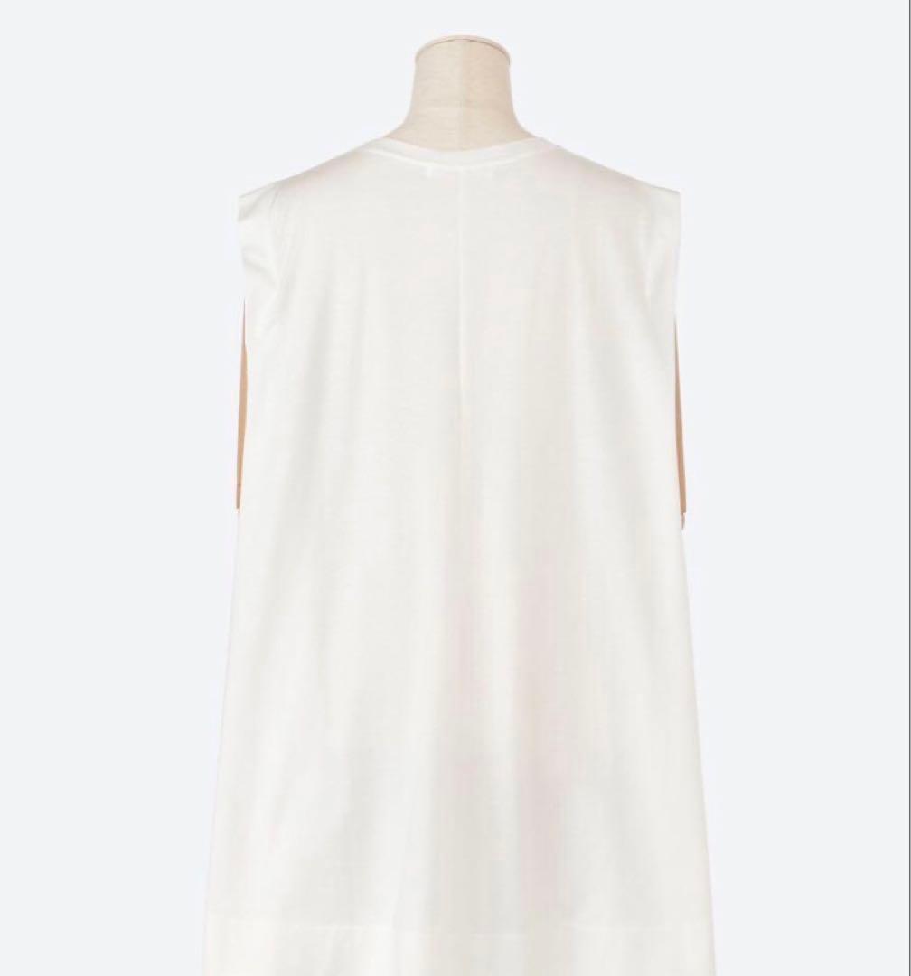 ロッタ様本日中ebure 白クリアギザコットン ロングフレアカットソ